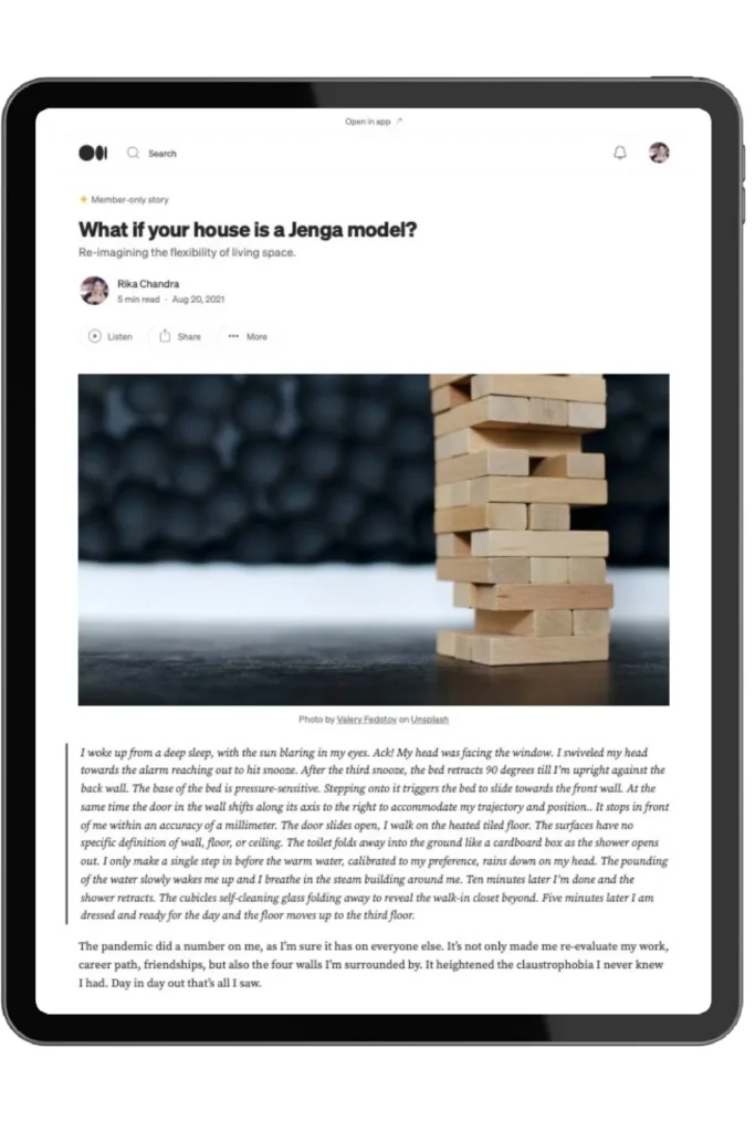 articles and blogs page
